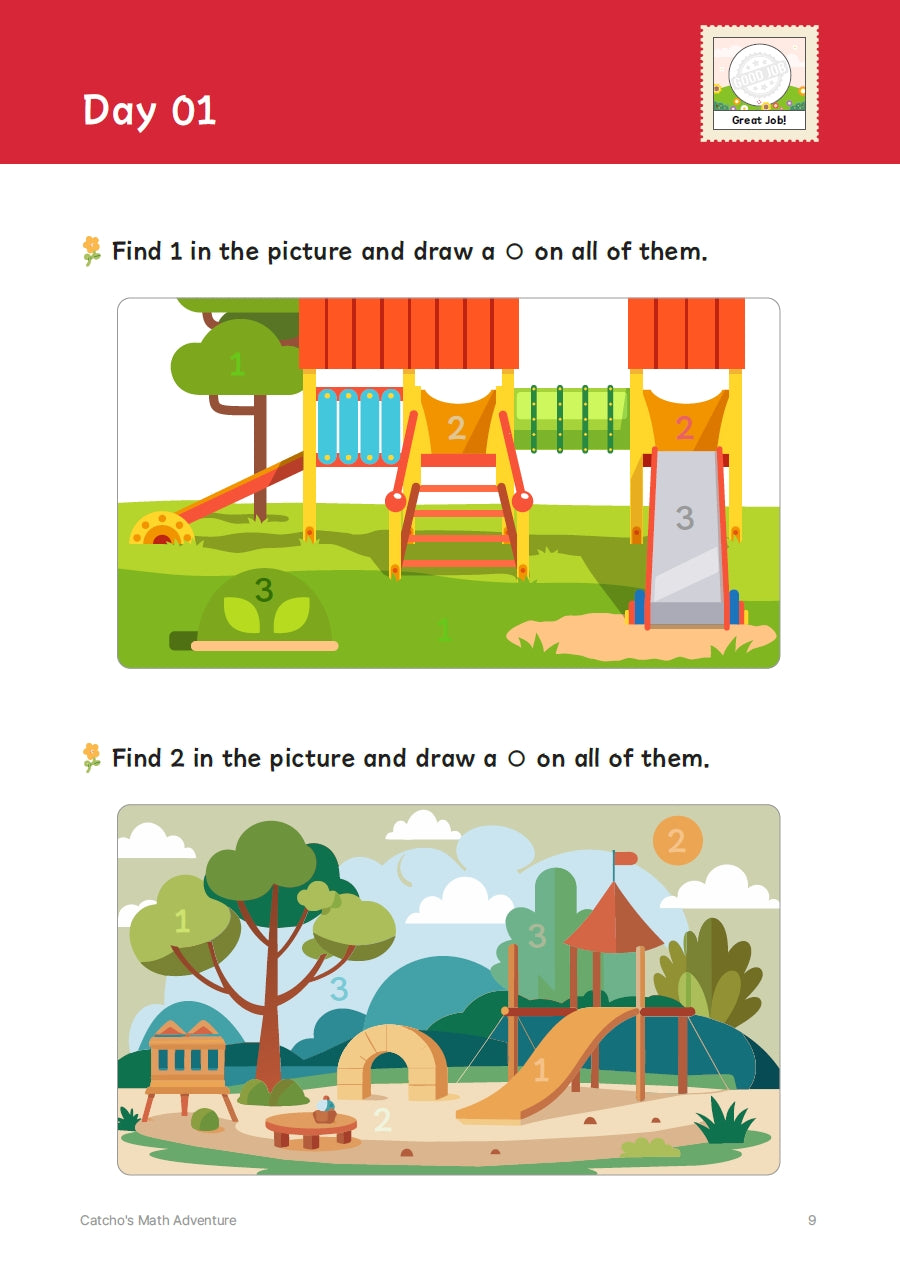 Catcho's Math Adventure Vol.1 (Beginner) Pre-K to Kindergarten