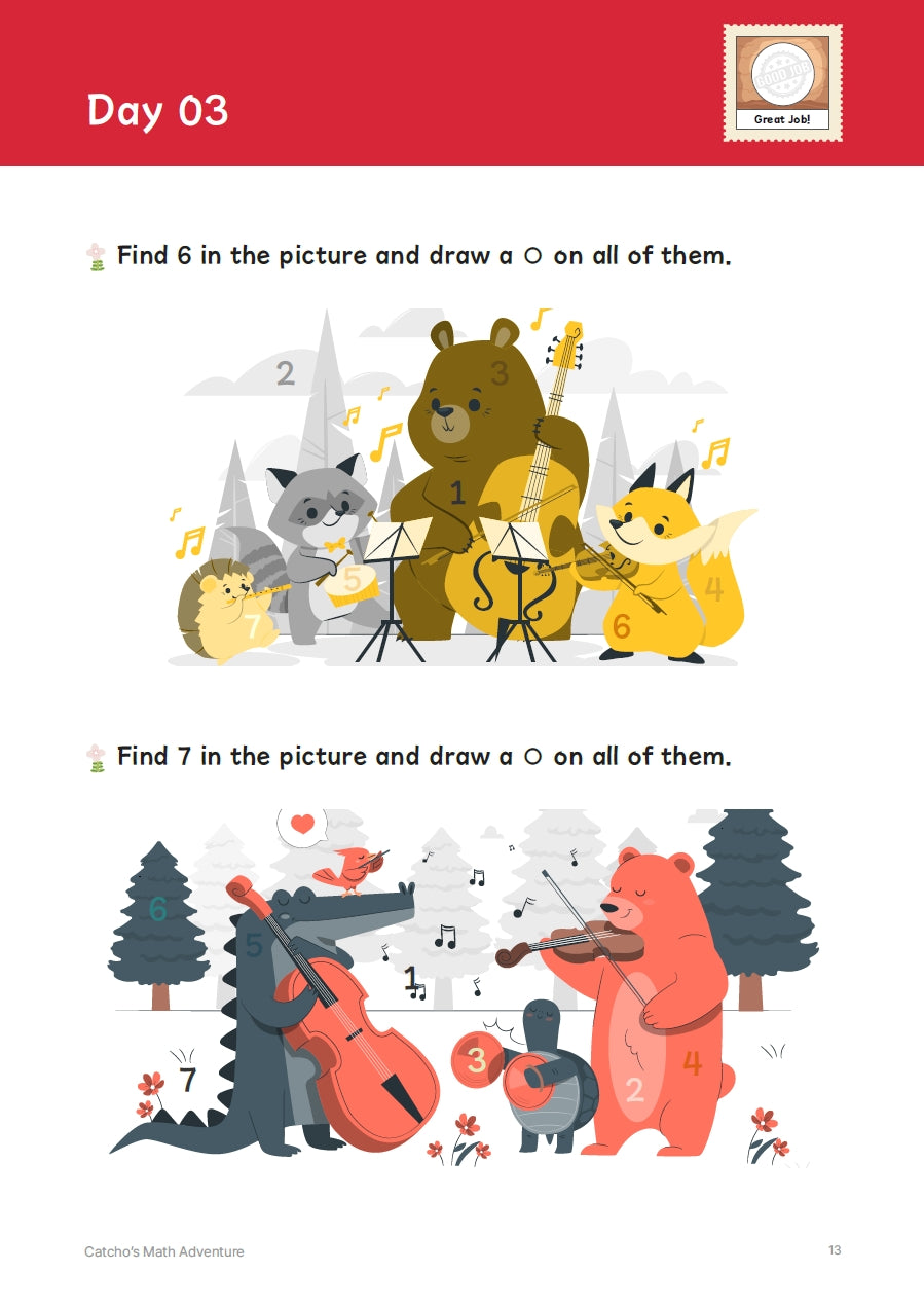 Catcho's Math Adventure Vol.1 (Explorer) Pre-K to Kindergarten