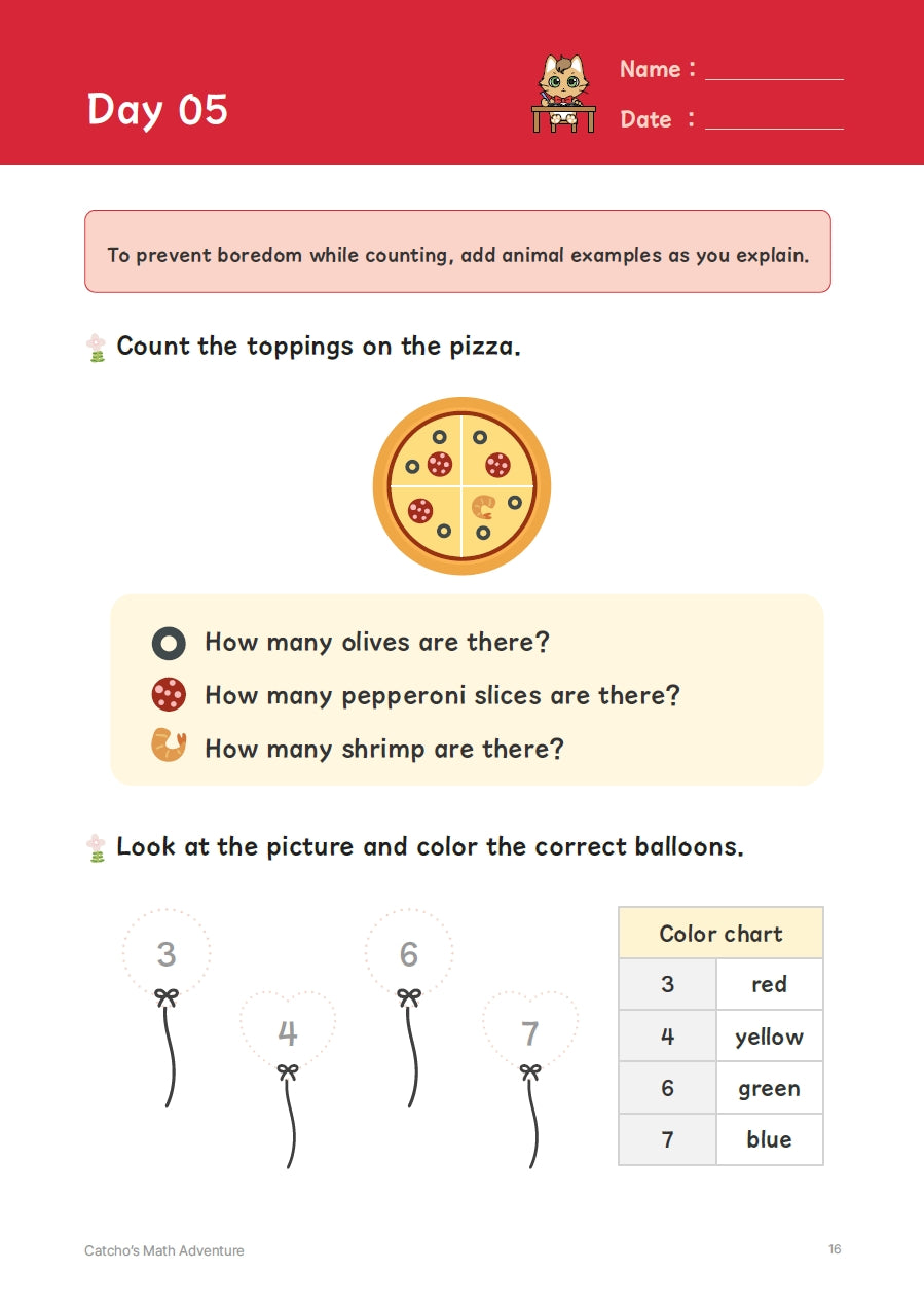 Catcho's Math Adventure Vol.1 (Explorer) Pre-K to Kindergarten