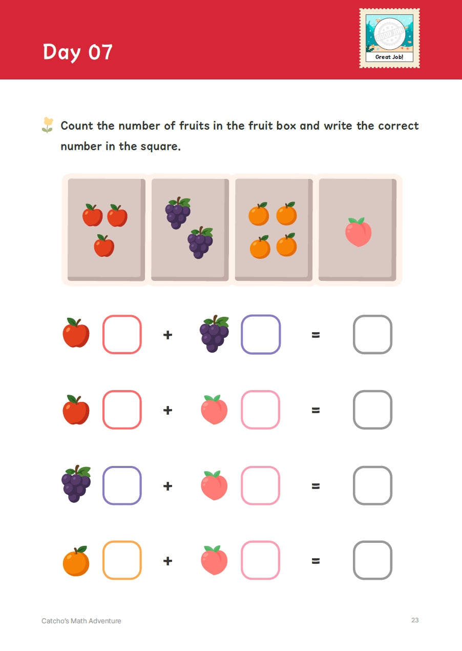 Catcho's Math Adventure Vol.1 (Adventurer) Pre-K to Kindergarten