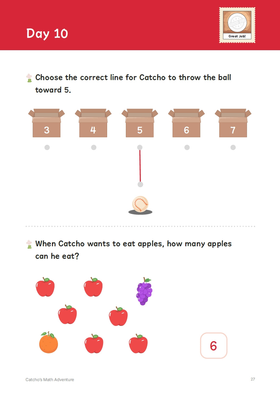 Catcho's Math Adventure Vol.1 (Explorer) Pre-K to Kindergarten